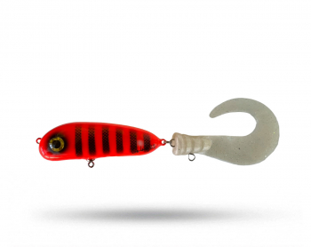 Brunnberg Lures BB Tail Sink - Hot Fluo Red Tiger